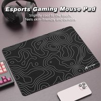 ATTACK SHARK CM02SE ESports Gaming Mouse Pad, Water Resistant Coating Large Mouse Mat, Slip-Resistant Bottom, 405x305x4mm