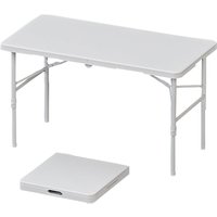 Bureau pliable extérieur 122 cm, hauteur réglable, table robuste portable avec poignée pour salle de divertissement, camping, jardin, balcon