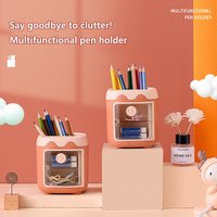 Creative Cartoon Children's Girl Multifunctional Cute Pen Holder Boy Stationery Storage Box Office Desktop Pencil Holder