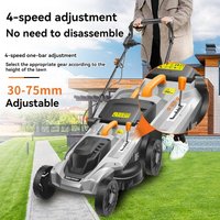 2400W 220V High-Power Weeder Machine 3600rpm Electric Lawn Mower Hand Push Grass Cutting Tool Lawn Mower