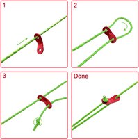 4mm Reflective Guy Lines with Tensioner Adjuster, Strong Nylon Windproof Tent Rope for Camping Tarp Canopy Shelter