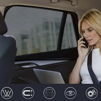Magnetic Car Window Sun Shade Mesh Universal UV Protection Heat Insulation Retractable Sunshade For Car Side Window