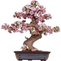 Robotime Rolife 3D Wooden Sakura Bonsai Puzzle Easy Assembly Evergreen Pine Bonsai Kit Christmas Gift for Family Home Decoration