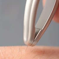 2/3/6pcs Premium Round Head Tweezers for Eyebrow & Facial Hair Removal Seamless Clips Short Hair Precision Stainless Beard Clip