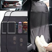 Auto Car Seat Back Cover Protector for Kids Children Baby Anti Mud Dirt Car Seat Back Pad Anti Kick Protector Storage Net Mat