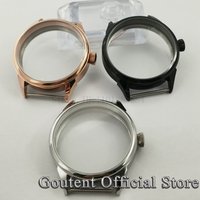 42mm Silver Black Rose Gold Brushed Watch Case Suitable for 6497/6498 ST3600 Mechanical Watch Shell