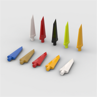 10PCS Puzzle Particle 64727 Props Sword Building Blocks Spike Flexible 3.5L With Bar End Bricks Toy Gifts
