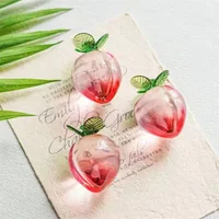 Crystal Statue Fruit Ornament Paperweight Miniature Glass Fruit Figurine Sculpture for Car Home Bookshelf Tabletop Decoration