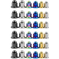 AliExpress Wanyifa Titanium Alloy Nut M6 Pitch 1.0mm M8/M10 Pitch 1.25mm Dome Head Flange Locking Nuts for Bicycle Motorcycle Car 10/15pcs