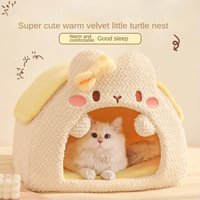 Warm Enclosed Cat Sleeping Bag Winter Cat Nest House Bed Safe Cozy Pet Shelter