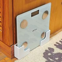 Wall-Mounted Scale Storage Rack - Traceless Adhesive Installation, Durable Plastic Space-Saving Organizer, Suitable for Bathroom