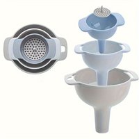 4in1 multifunctional funnel set kitchen oil leakage liquid packaging filter