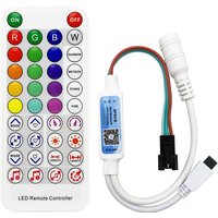 SP621E Mini Bluetooth Controller APP Control Suitable for WS2811 WS2812B SP6812 LED Light Strip DC5-24V USB with 38 Key Remote C