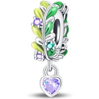 925 Sterling Silver Charms Bead Peace CZ Zircon Dangle Fit Original Bracelet DIY Women Jewelry Gift