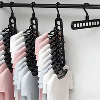 Hangers for Clothes Wardrobe Space-saver 9 Hole Foldable Storage Rack Clothes Drying Hangers Organizers Coat Pants Hanger