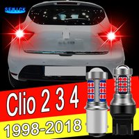 For Renault Clio 2 3 4 1998-2018 2007 2008 2009 2010 2011 2012 2013 2014 2015 2016 2017 2pcs LED Brake Light Bulb Accessories
