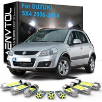 8pcs LED Interior Lamps Canbus For Suzuki SX4 2006 2007 2008 2009 2010 2011 2012 2013 2014 Dome Map Trunk License plate Lamp Kit