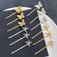 3pcs Sparkling Metal Hair Clip Pins Set For Women Girls Hairstyle Fashion Hair Barrette Fashion Wedding Bridal Hair Accessories