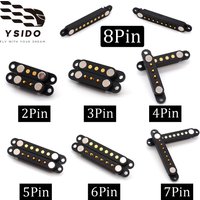 YSIDO 1/3/5 Paar DC Magnetischer Stecker-Buchse-Verbinder 2 3 4 5 6 7 8 Pin mit Ohren Magnetischer Pogo-Pin-Steckverbinder Stromanschluss Kontaktstreifen