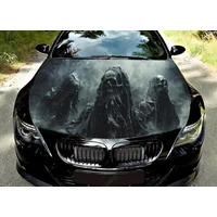 Halloween Skeleton Car Hood Vinyl Stickers Wrap Vinyl Film Engine Cover Decals Sticker Universal Car Hood Protective Film