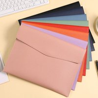 A4 A5 Envelope Folder Leather Leather Document Pouch Large Capacity A4 A5 Leather File Folder File Organizer Pouch