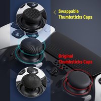 Replacement Thumbstick Caps for PS5 DualSense Edge Controller, Adjustable Thumb Stick Grips for Dualsense5 Pro Elite Controller