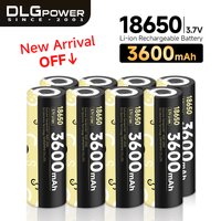 DLGPOWER 3.7V 18650 3600mAh Lithium-Ion Rechargeable Battery For Microphone Mouse Keyboard Flashlight Electronic Toothbrush