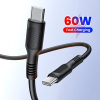 PD60W Fast Charging Data Cable Silicone 2-in-1 Charging Data Transfer Dual Type C Cable for iphone 15 16 17 Samsung USB C Cable