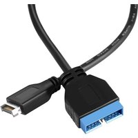 High-Speed USB 3.1 Gen 2 Type-E to USB 3.0 19/20-Pin Motherboard Extension Cable for ASUS PC Front Panel