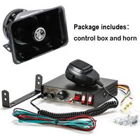 Vehicle Warning Horn Car Police Siren Speaker 200W 12V 24V 8 Loud Sound Microphone Fire Loudspeaker Emergency Alarm System