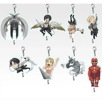 Attack on Titan Anime Keychain Women Cartoon Acrylic Key Chain Man Connectable Key Ring Pendant Ornament Accessories Friend Gif