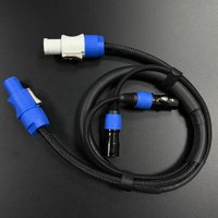 3x1.5mm²/2.5mm² PowerCon and DMX Extension Cable,AC Power DMX 3Pin XLR Signal Combo Cables for Stage Lighting, Concerts, Events