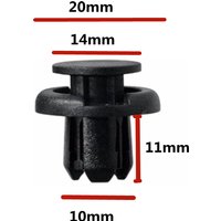 20Pcs For 10mm Hole 91503-S7A-003 Auto Bumper Fender Push Rivet Retainer Fasteners Plastic Car Fastener Clip B06