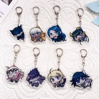 1/19Pcs Game Cartoon Danganronpa Keychain Acrylic Keyrings Bag Charms Cute Backpack Pendant Funny Prop Decoration Friends Gifts