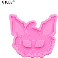 Shiny Cute animals Kawaii Mold Silicone DIY Keychain Jewelry Resin Polymer Clay Resin Mold Cake Fondant Chocolate Silicone Mold