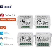 GIRIER Tuya ZigBee 3.0 Moduł przełącznika 10A Smart Home DIY Breaker 1 2 3 4 Gang Obsługuje 2-drożne sterowanie Współpracuje z Alexa Google Home