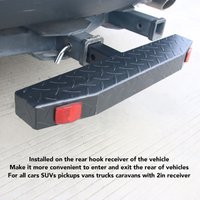 Trailer Hitch Step 600lbs Maximum Load 2in Receiver Hitch Step with 5/8in Pin Reflective Stripe for Car SUV Pickup Truck RV