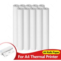 A4 Thermal Paper 20 Rolls Thermal Printing Paper 210*30mm for A4 Wireless Bluetooth A40 Printer Paper Rolls Quick-dry