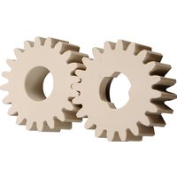 Engrenages hélicoïdaux en plastique de haute précision 2 pièces/ensemble, pièces de pompe à engrenages de surpression de Machine à crème glacée pour l'alimentation Marine, vente au détail et en gros