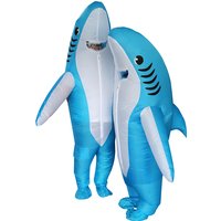 Adult Blue Sharks Inflatable Costumes Christmas Anime Cosplay Costume Seafish Shark Mascot Fancy Party Role Play Disfraz
