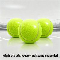 3pcs High Elasticity Tennis Ball Elementary Match Training Durable Ball Fans Practice Durable Tennis Ball