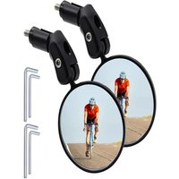 AliExpress NONE 1/2pcs Universal Bicycle Rearview Mirror 360° Rotatable Cycling Handlebar Rear View Mirrors Wide Angle Mirror for Road Bike