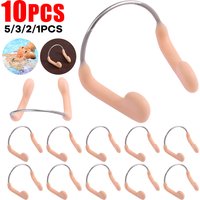 1-10PCS Soft Silicone Swimming Nose Clips Anti Choking Diving Surfing Nose Plugs Wire Nose Clip Underwater Nose Protection