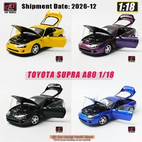 LCD Diecast car model 1:18 TOYOTA Supra A80 car model metal static display collection