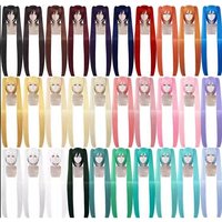High Quality 28 Colors Miku Cosplay Wig Long Heat Resistant Synthetic Hair Clip Ponytails Anime Wigs + Wig Cap