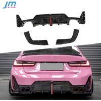 ABS Car Rear Diffuser Bumper Spoiler Side Splitter Canards for BMW 3 Serise G20 G28 M Sport 2023+ Back Bumper Guard Protector