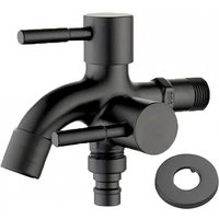 Multifunction Double-outlet Washing Machine Faucet 304 Stainless Steel Faucet One Into Two Out Outdoor Garden Sink Pool Faucet