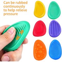 6Pcs Fidget Toys Sensory Stone for Kids Textured Soft Worry Stone for Autism Quiet Fidgets Stress Items Anxiety Relief Gift