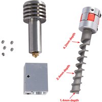 DIY 3D Printer Pellet Extruder Kit with Lead Screw and Plastic Shredder Complete Solution for Recycled Filament Extrusion