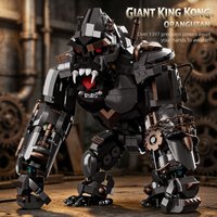 1414pcs Mechanical Chimpanzee Building Blocks Desktop Decoration Creative Animal Gorilla King Kong Bricks Toys for Adults Gifts